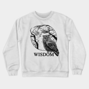 Wisdom Black line Crewneck Sweatshirt